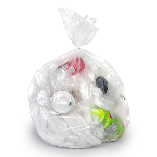 Trash Bag Colonial Bag 60 gal. Clear LLDPE 1.8 mil 38 X 58 Inch X-Seal Bottom Flat Pack - PXC58XXH