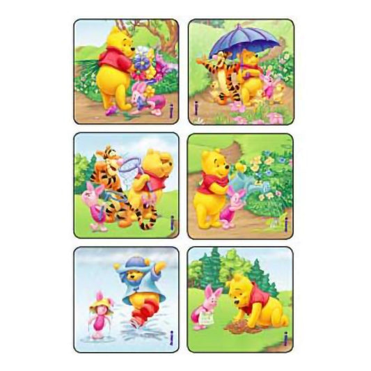 Kids Love Stickers® 90 per Pack Sunny time Pooh and Pals Sticker 2-1/2 Inch 2300P