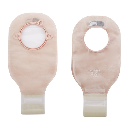 New Image™ 2-Piece Transparent Colostomy Pouch, Pre-cut to Fit 70 mm, Blue Match 18194