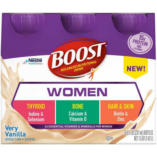 Oral Supplement Boost® Women Very Vanilla Flavor Liquid 8 oz. Bottle - 00041679473733