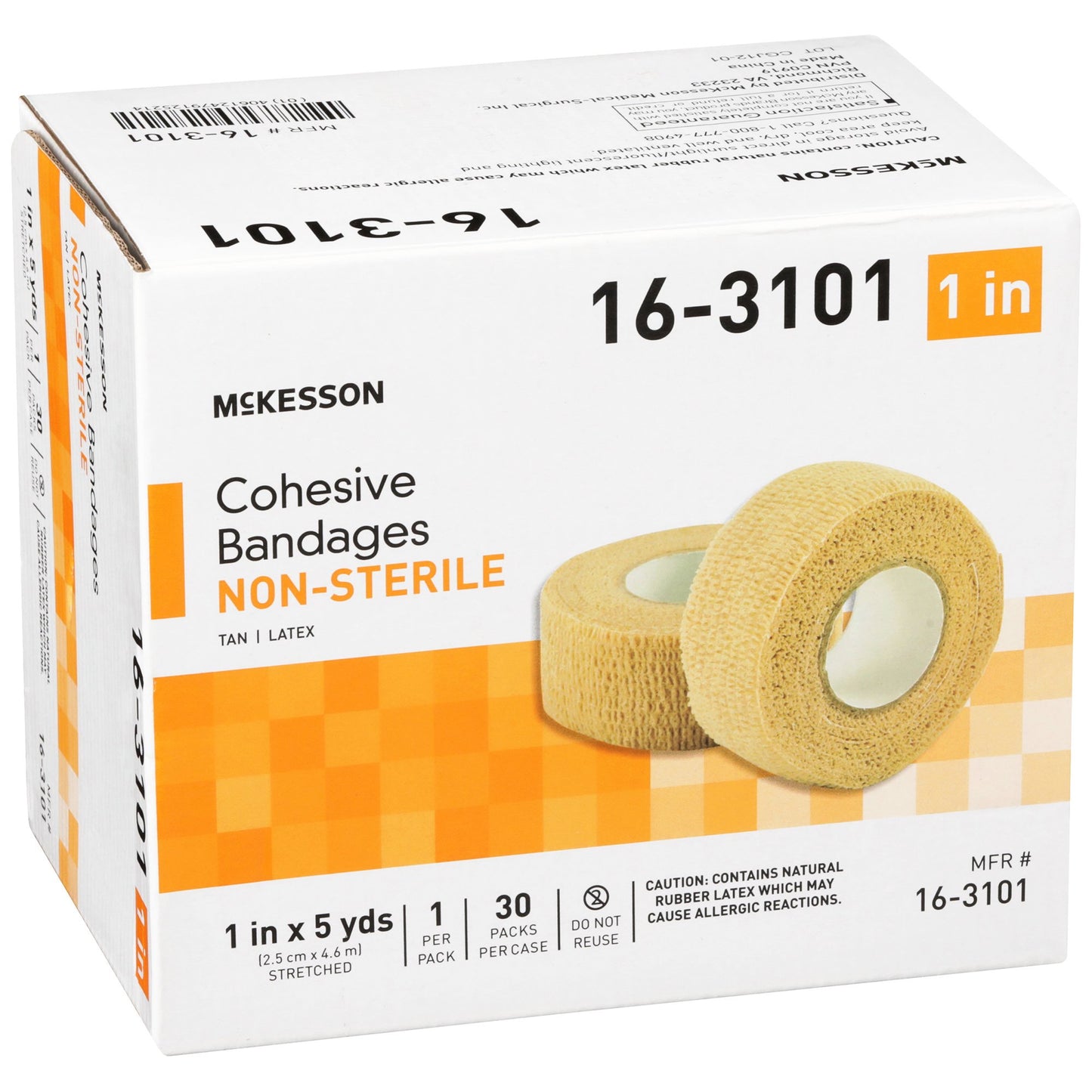 McKesson Self-adherent Closure Cohesive Bandage, 1 Inch x 5 Yard 16-3101