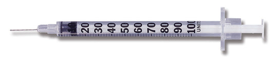Standard Insulin Syringe with Needle Micro-Fine™ 1 mL 1/2 Inch 28 Gauge NonSafety Regular Wall - 329410