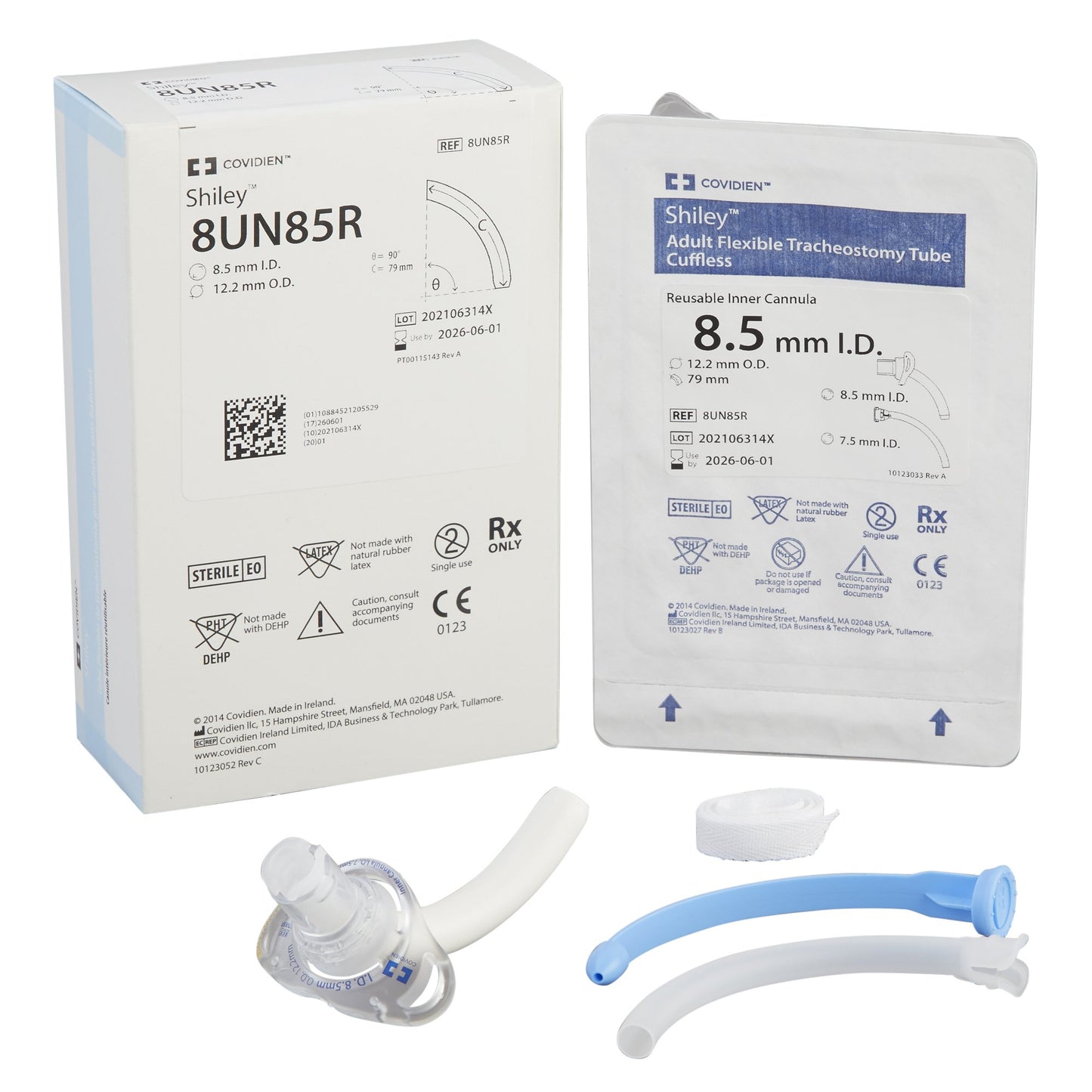Uncuffed Tracheostomy Tube Shiley™ Reusable IC Size 8.0 Adult - 8UN85R