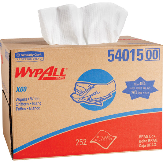 Task Wipe WypAll® X60 252 Count Dispenser Box 12-1/2 X 16-4/5 Inch NonSterile Disposable - 54015
