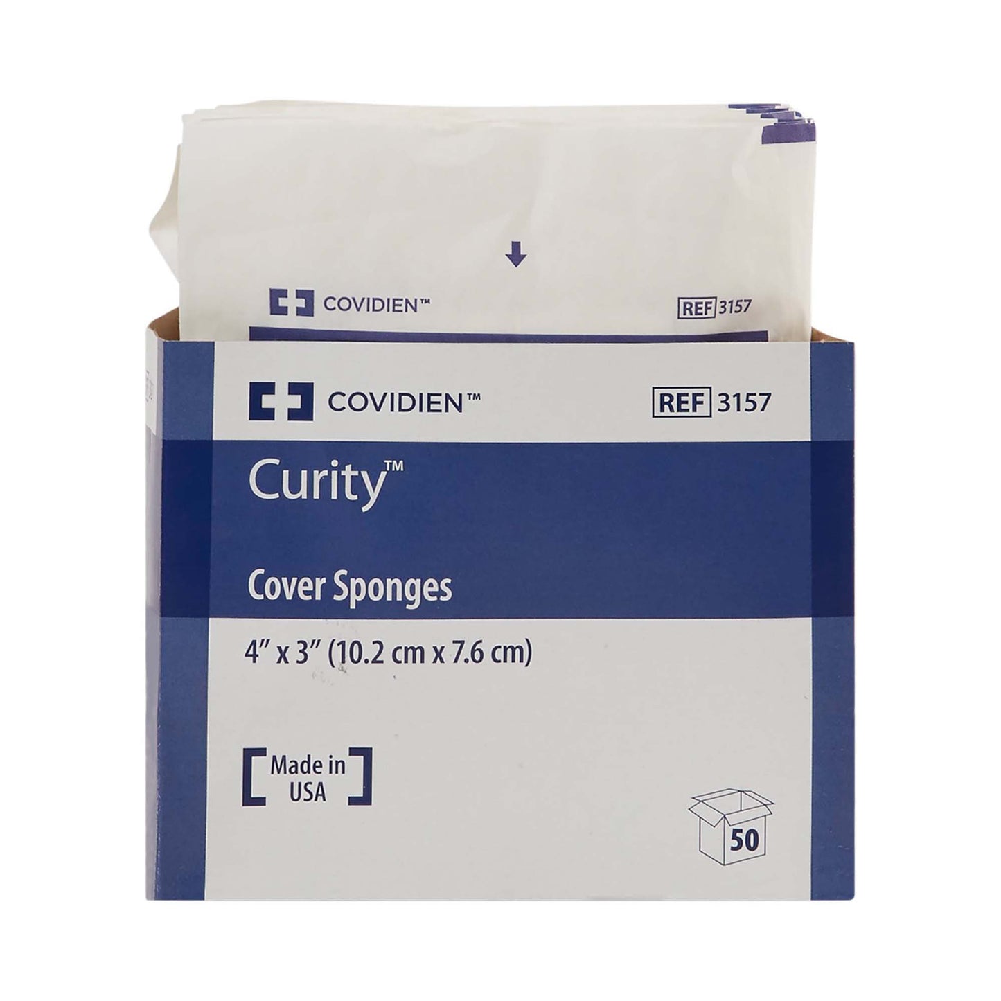Curity™ Sterile Nonwoven Sponge, 3 x 4 Inch, 4-Ply 3157