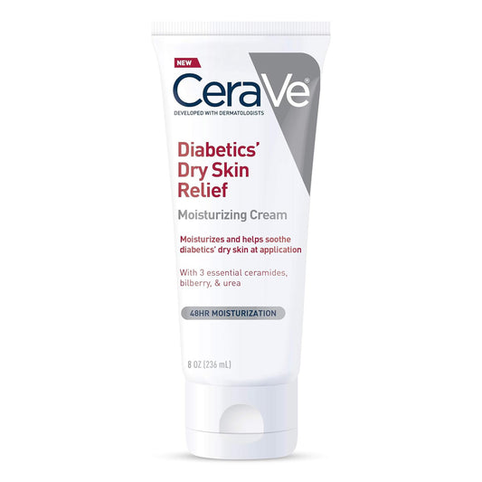 Hand and Body Moisturizer CeraVe® Diabetics' Dry Skin Relief 8 oz. Tube Unscented Cream 60600051215