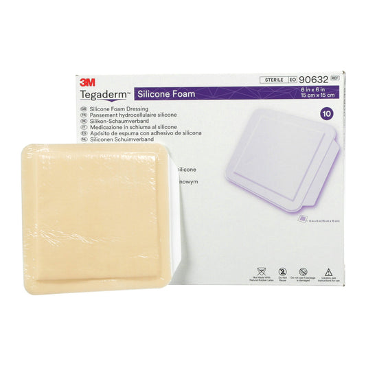3M™ Tegaderm™ Silicone Face Foam Dressing, 4 x 4-1/4 Inch 90631