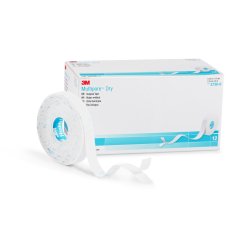 3M™ Multipore™ Dry Dressing Retention Tape with Liner, 1/2 Inch x 5-1/2 Yard, White 3730-0