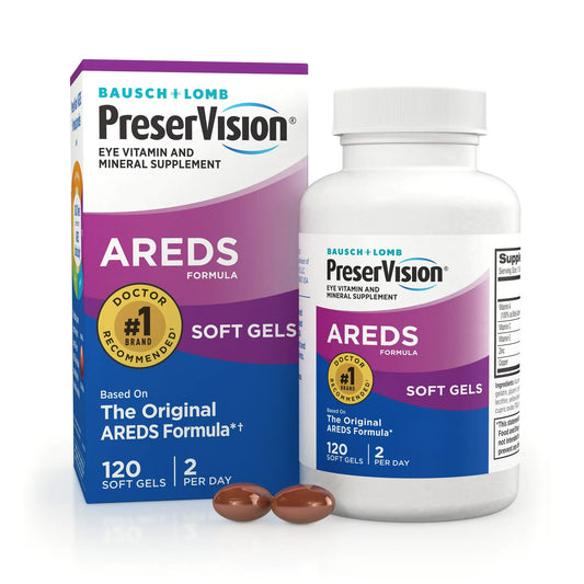Vitamin Supplement PreserVision® Areds Beta-Carotene / Vitamin C 4,296 mcg - 226 mg Strength Capsule 120 per Bottle - 32420853230