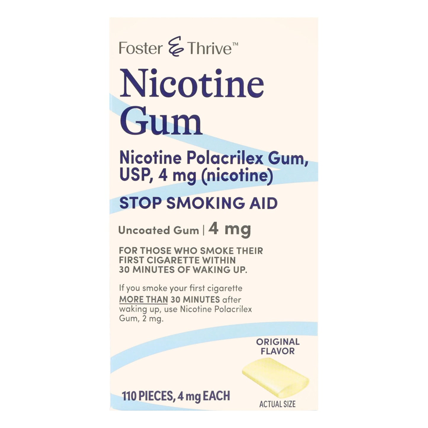 Foster & Thrive™ Nicotine Polacrilex 4 mg (Nicotine) Gum, Original Flavor 70677116702