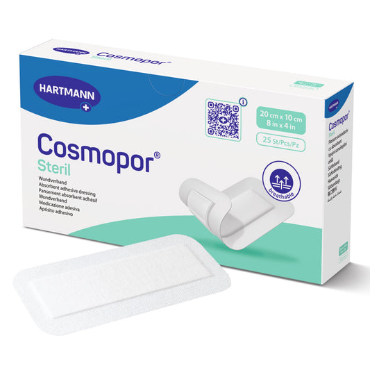 Cosmopor® Adhesive Dressing, 4 x 8 Inch 900812