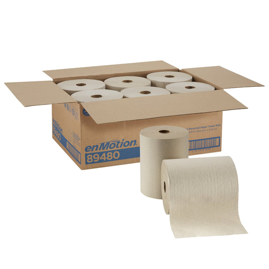 enMotion® Touchless Brown Paper Towel, 10 Inch x 800 Foot, 6 Rolls per Case 89480