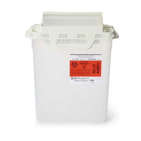 Sharps Container Recykleen™ Pearl Base 15-3/4 H X 13-1/2 W X 6 D Inch Horizontal Entry 3 Gallon - 305053