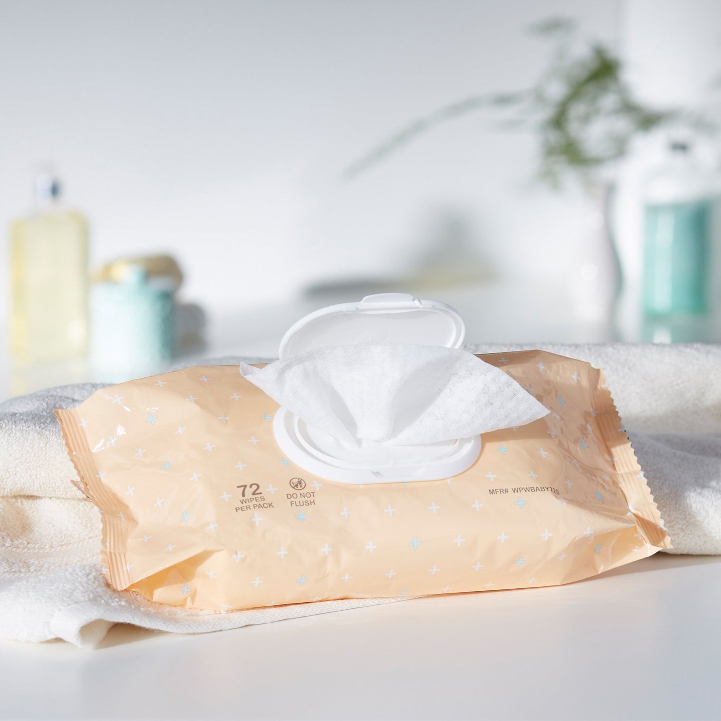 McKesson Powder Soft Scent Baby Wipe, Soft Pack WPWBABY72S