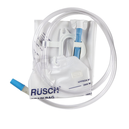 Urinary Drain Bag Rusch® Anti-Reflux Valve Sterile 2,000 mL Vinyl - 390060