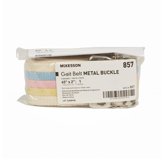 Gait Belt McKesson 60 Inch Length Pastel Stripe Polyester - 857
