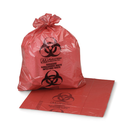 Biohazard Waste Bag McKesson 40 to 45 gal. Red Polyethylene 40 X 46 Inch - 03-4543