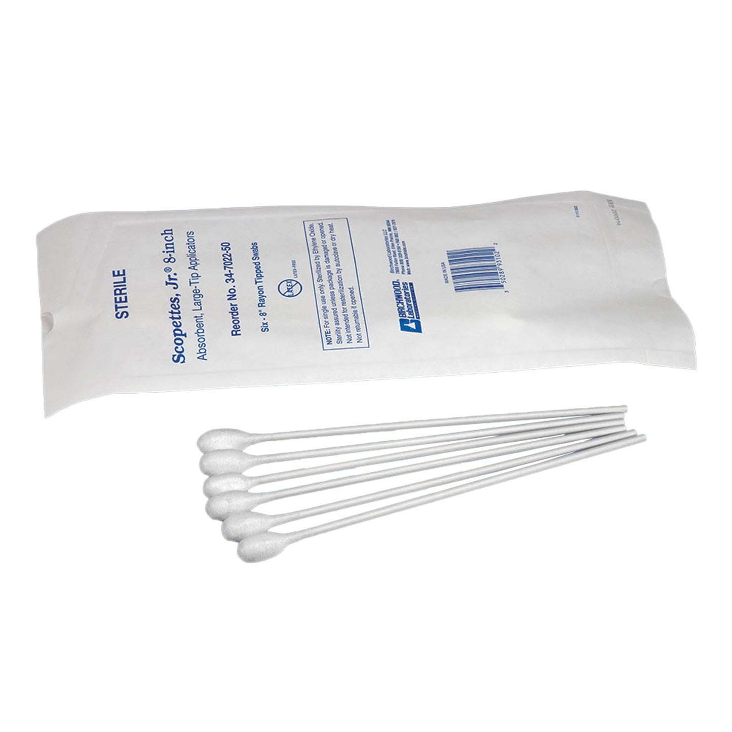 Scopettes Jr.® OB/GYN Swabstick, 8 Inch Length 34-7022-50