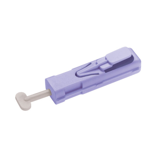 Safety Lancet Unistik 2 28 Gauge Retractable Push Button Activation Finger - AT 0747