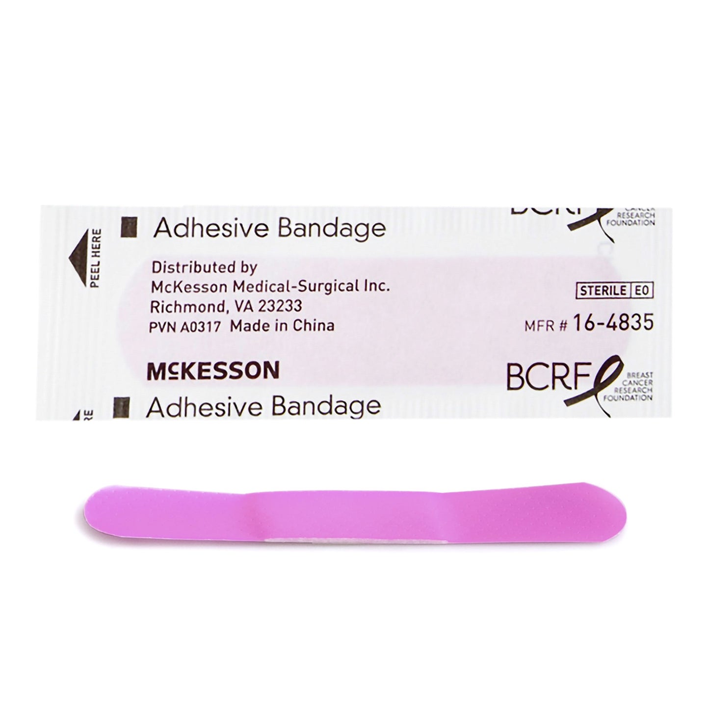 McKesson Pink Adhesive Strip, 3/4 x 3 Inch 16-4835