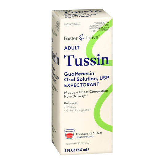 Thrive & Foster™ Adult Tussin Guaifenesin Oral Solution, USP 70677118602