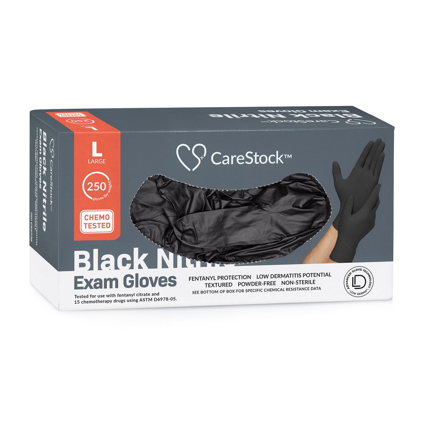 CareStock™ Nitrile Exam Glove, Large, Black CS2776
