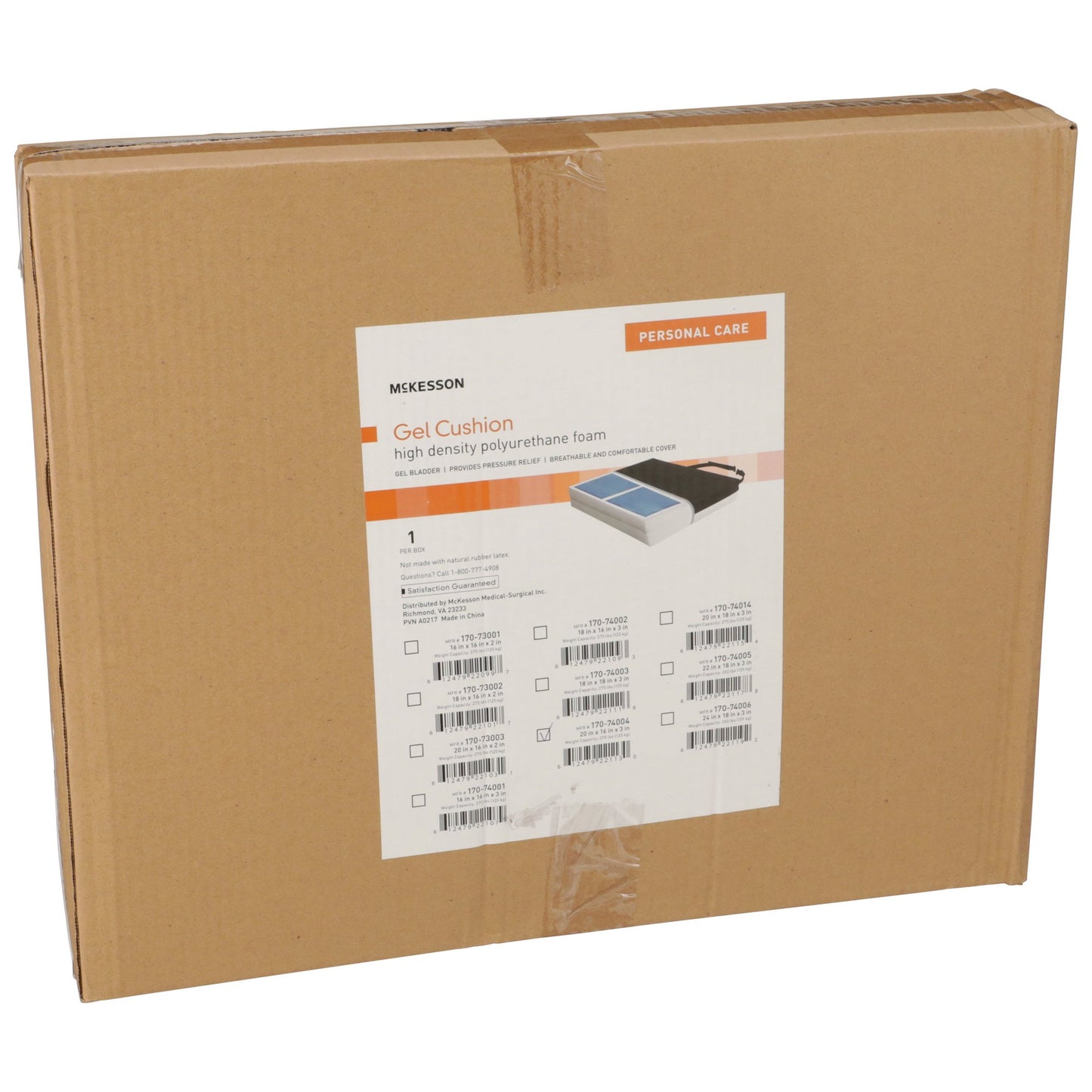 McKesson Molded Foam Seat Cushion, 20 x 16 x 3 Inch 170-74004