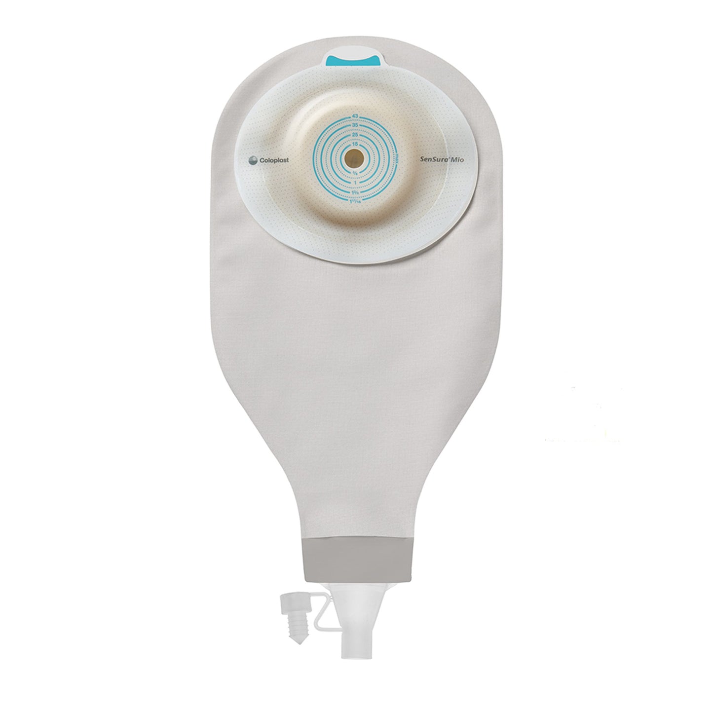 Ostomy Pouch SenSura® Mio High Output One-Piece System Convex Light, Trim to Fit 10 to 43 mm Stoma Drainable - 18676
