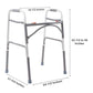 McKesson Steel Bariatric Folding Walker, 32½ – 39 Inch Height 146-10220-2