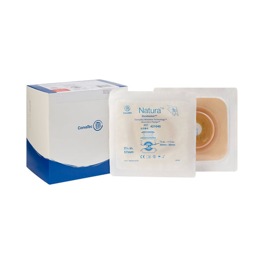 Ostomy Barrier Natura™ Moldable Durahesive® Adhesive 57 mm Flange Sur-Fit® Natura® System Hydrocolloid Tape Collar 7/8 to 1-1/4 Inch Opening - 421040