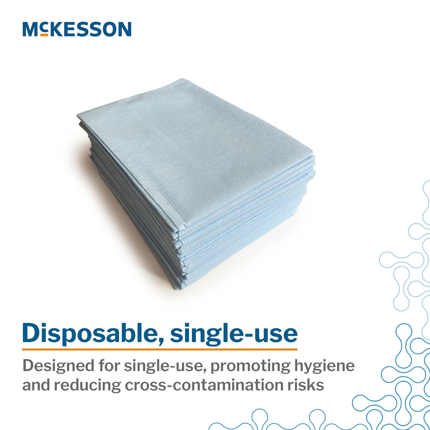 Pillowcase McKesson Standard Blue Disposable 16-JCPM8