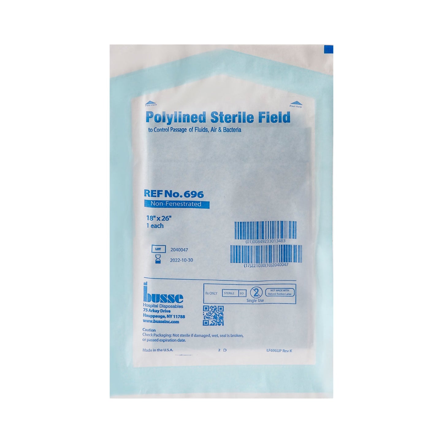 Busse Hospital Sterile Field General Purpose Drape, 18 x 26 Inch 696