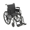 Lightweight Wheelchair McKesson Dual Axle Desk Length Arm Swing-Away Footrest Black Upholstery 20 Inch Seat Width Adult 300 lbs. Weight Capacity - 146