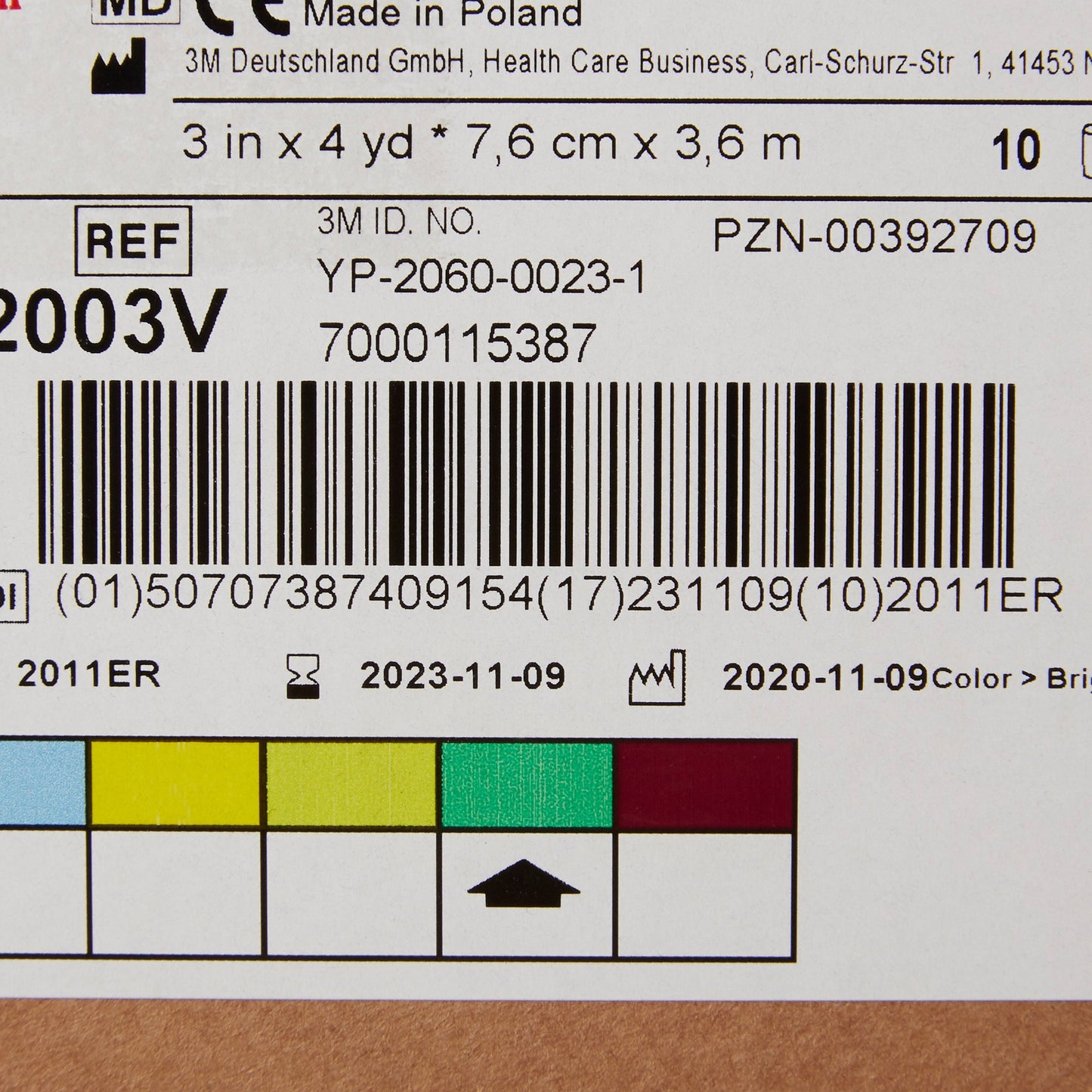 3M™ Scotchcast™ Plus Bright Green Cast Tape, 3 Inch x 4 Yard 82003V
