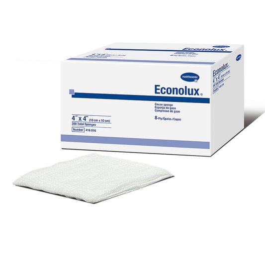 Gauze Sponge Econolux® 4 X 4 Inch 8-Ply NonSterile 200 per Pack - 416816