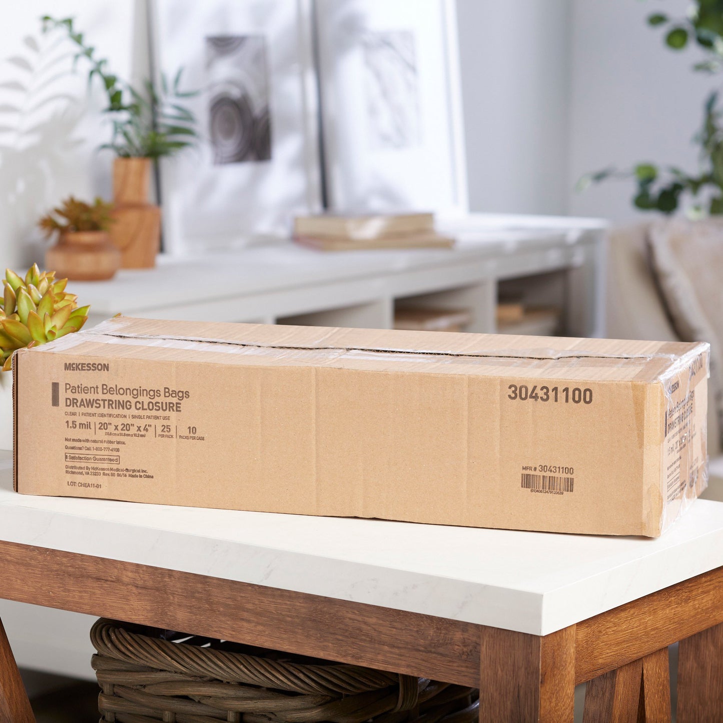 McKesson Patient Belongings Bag, Clear 30431100