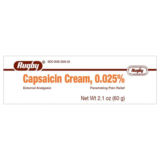 Rugby® Capsaicin Topical Pain Relief, 2.1-ounce tube 00536252525