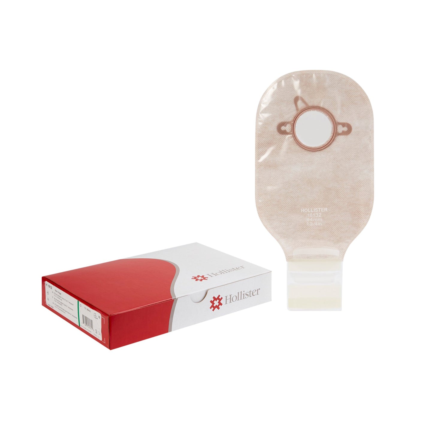 New Image™ 18132 Transparent Colostomy Pouch, Pre-cut to Fit 44 mm Stomas, Green 18132