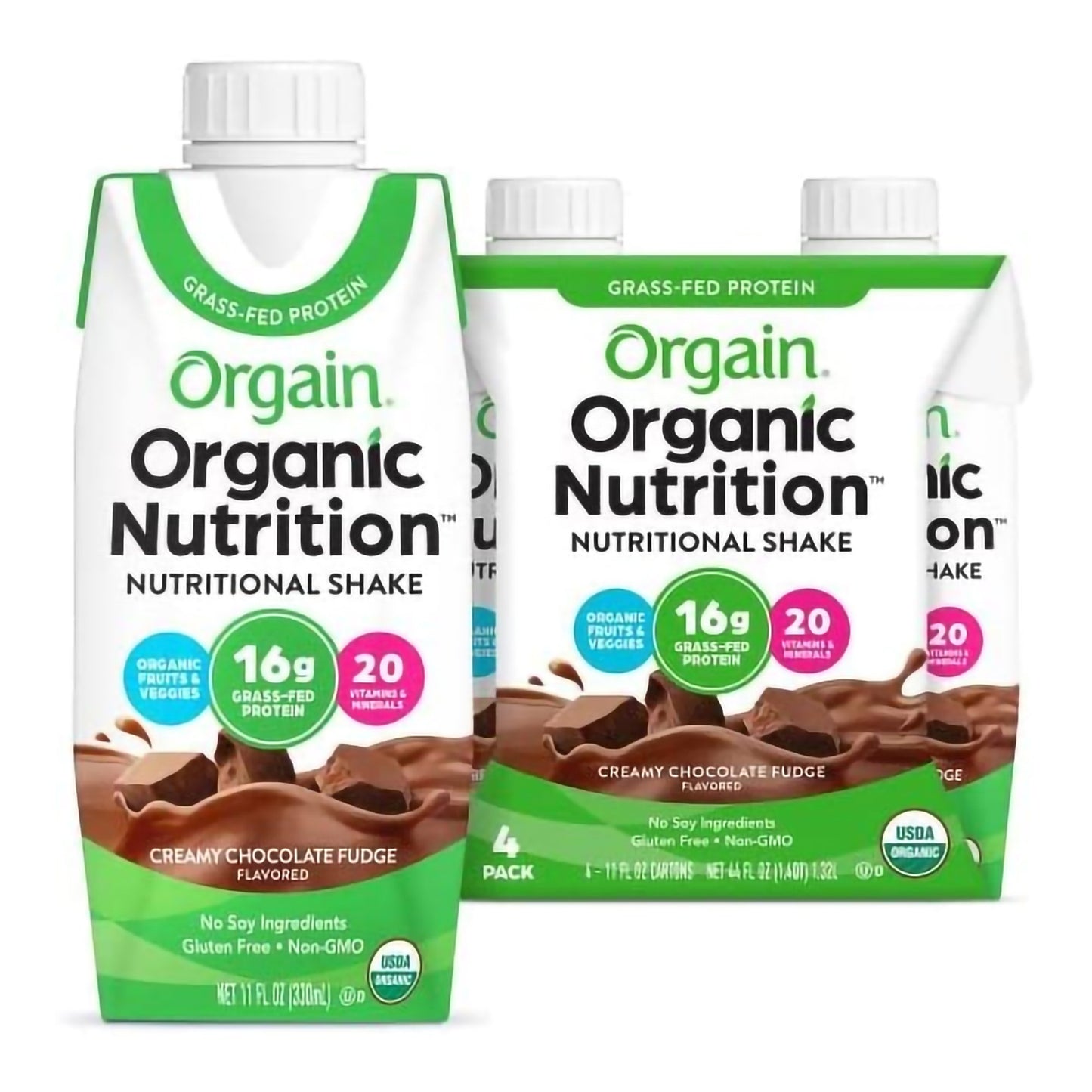 Orgain® Organic Nutrition™ Chocolate Nutritional Shake, 11-ounce carton 860547000013