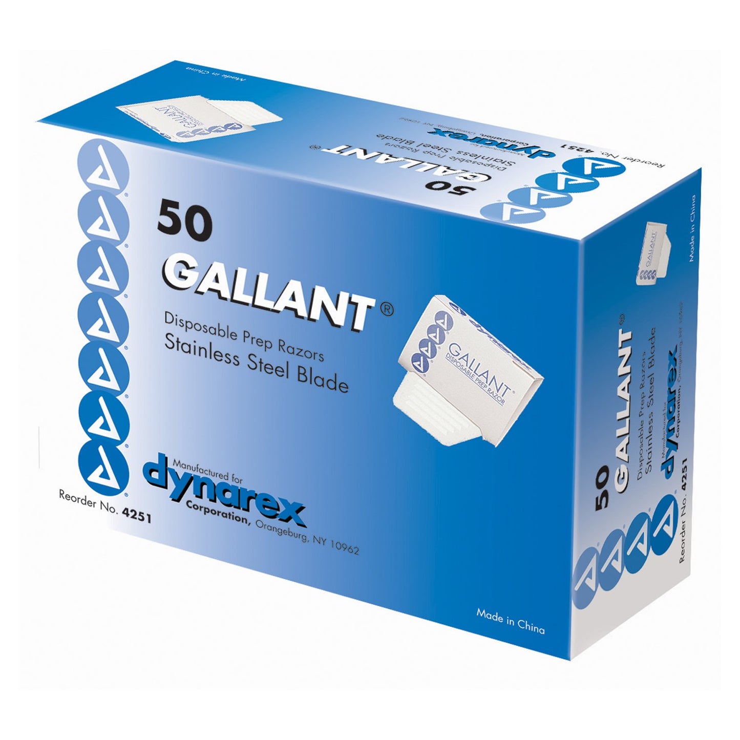 Surgical Prep Razor Gallant® Single Edge Single Blade NonSterile Disposable - 4251