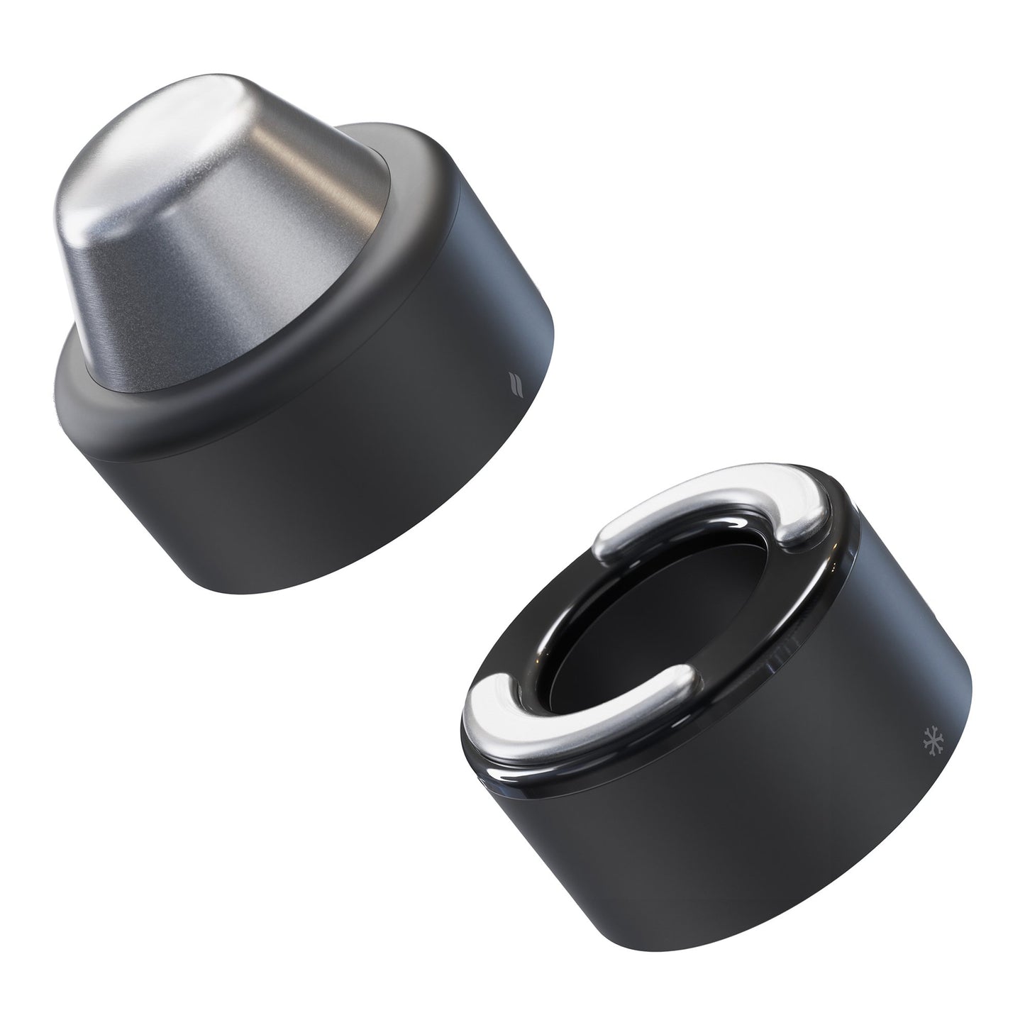 TheraFace Hot and Cold Rings Facial Massage, Black TF02228-01