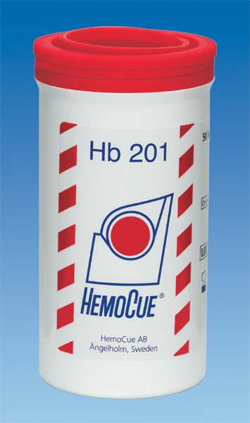 Hematology Reagent Microcuvette HemoCue® Hb 201 Hemoglobin (Hb) CLIA Waived For HemoCue Photometers 50 Microcuvettes per Vial - 111731