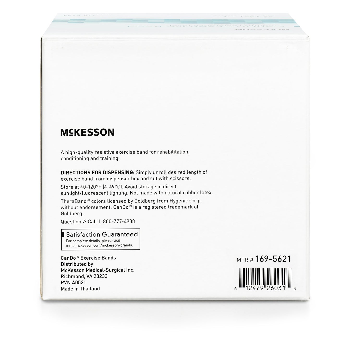 McKesson CanDo® Exercise Extra-Light Resistance Band, Yellow, 5 Inch x 50 Yard 169-5621