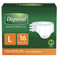Depend® Fresh Protection™ Maximum Absorbency Underwear, Large 35458
