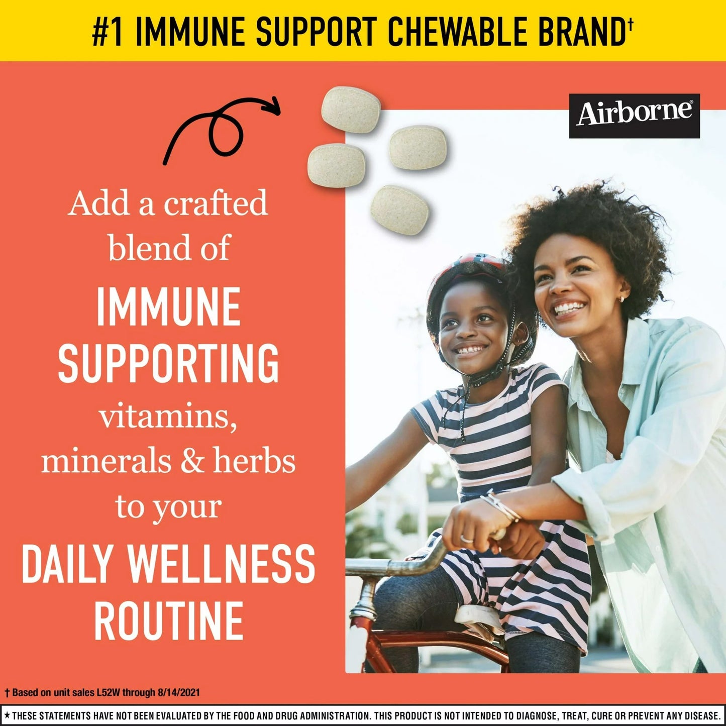 Airborne® Original Immune Support Supplement Chewable Tablets Citrus 64786520334