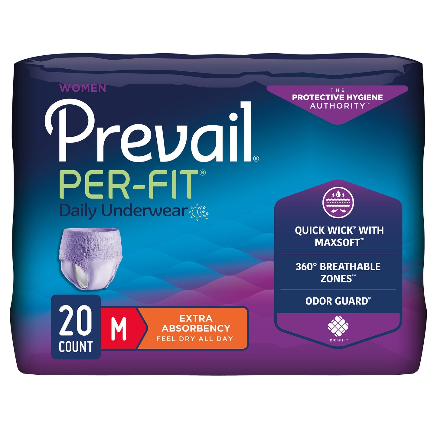 Prevail® Per-Fit® Women Extra Absorbent Underwear, Medium PFW-512