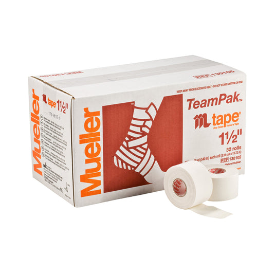 Athletic Tape Mueller® Mtape White 1-1/2 Inch X 15 Yard Cotton / Zinc Oxide NonSterile - 130105