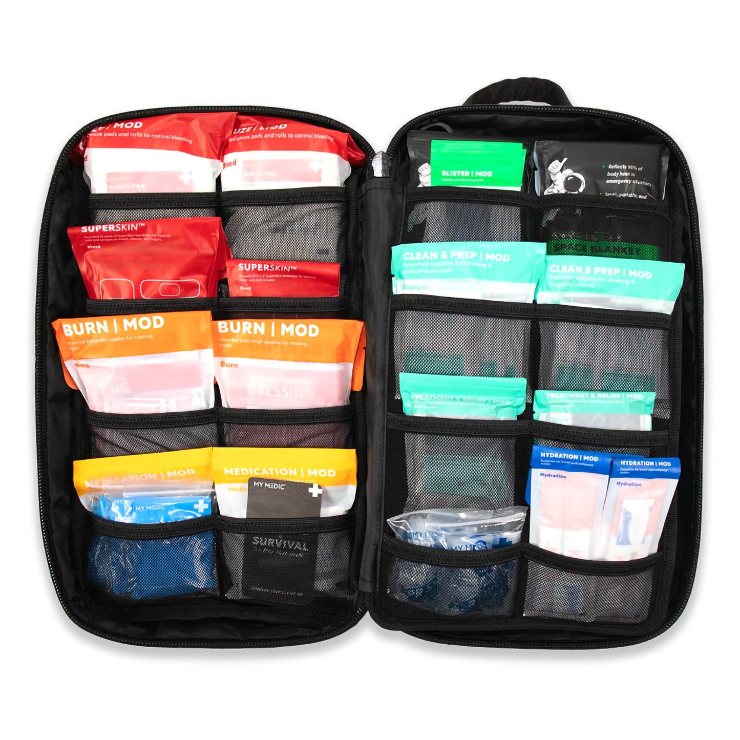 MyFak Standard First Aid Kit, Black MM-KIT-U-MFK-LG-BLK-STN