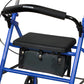 McKesson Folding Steel Four-Wheel Rollator, Blue 146-10257BL-1