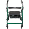 McKesson Folding Aluminum Four-Wheel Rollator, Green 146-R726GR